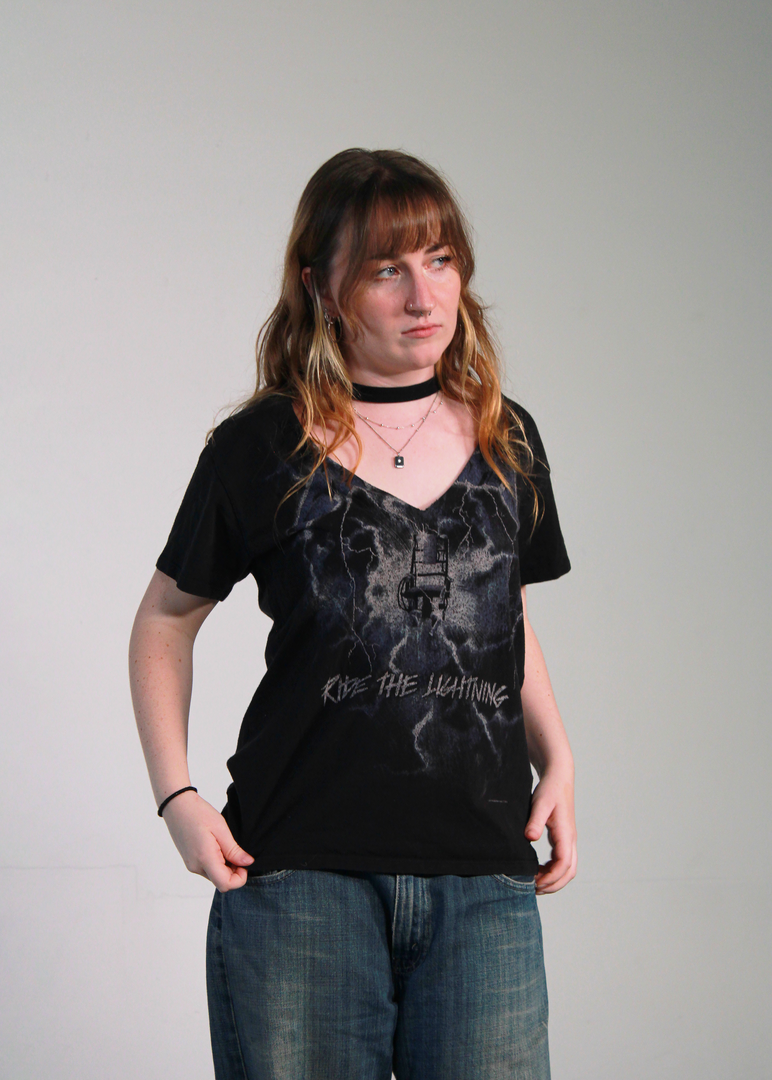 Metallica Deep V Neck Tee