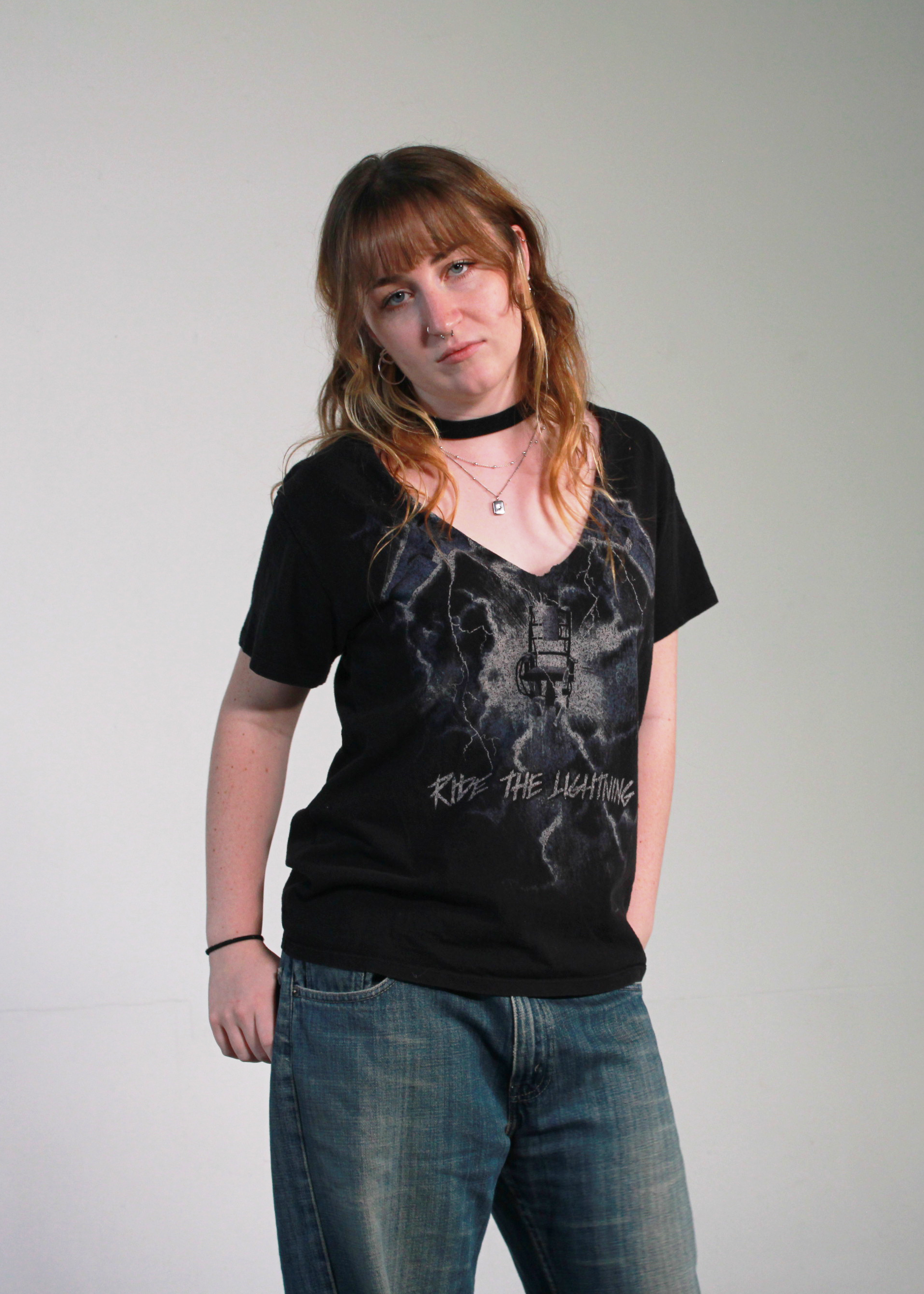 Metallica Deep V Neck Tee